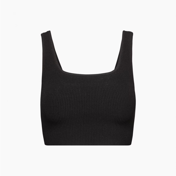Babaton Sculpt Knit Squareneck Cropped Tank - Picture 1 of 4